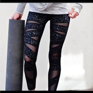 lululemon athletica Black Mesh Leggings